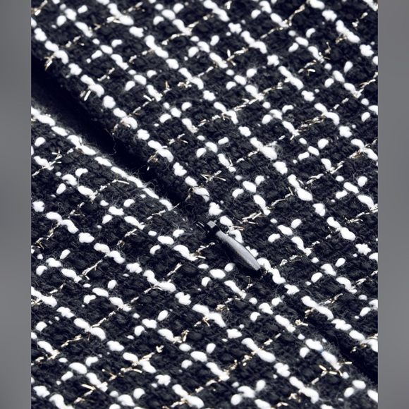 Cider Tweed U-Neckline Solid Mini Tweed Dress in Carbon Size Large NEW - Picture 7 of 15